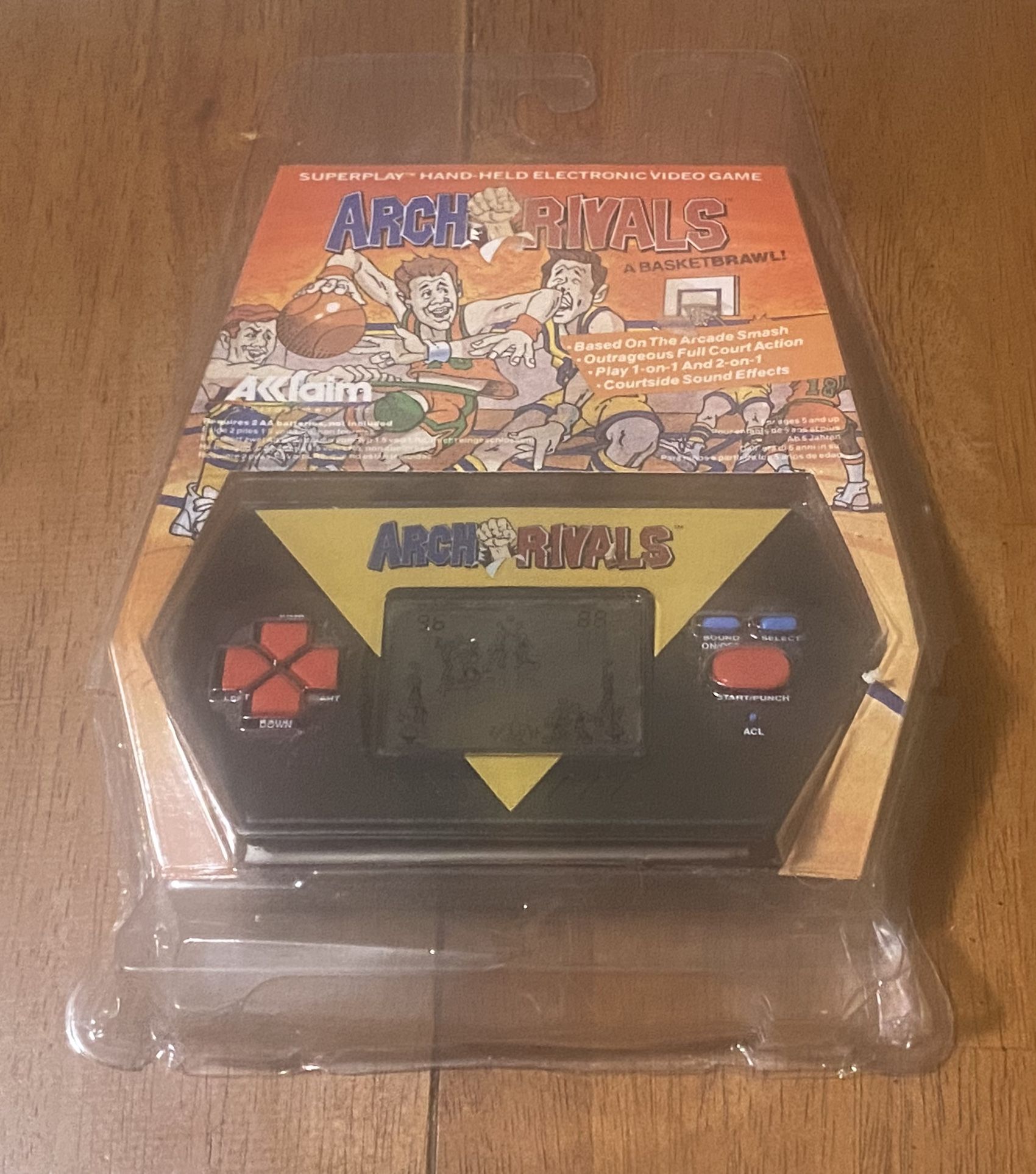 Rare In Sealed VG Condition ARCH RIVALS handheld Video Game 1989
