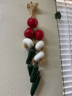 Ceramic Vegetable Wall Hanging Decor