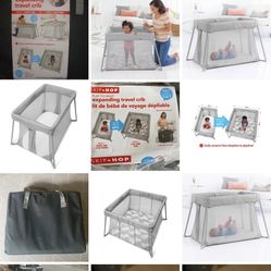 Expanding Travel Crib , Like New Condition Smoke And Pets Free Home Seriously Buyers Only Please Check My Other Posts Thanks 
