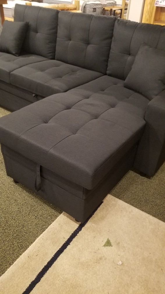 Sectional - Sleeper Sofa - With Storage Brand New In the Box