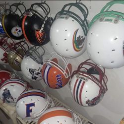 Recreated College/NFL Football Helmets