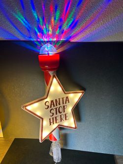 Target Wondershop "Santa Stop Here" LED Projection Tree Topper