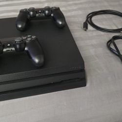 Sony PS4 Pro With Two Factory Game Controllers