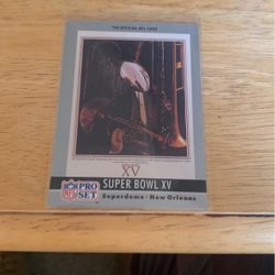 Football card Super Bowl 15