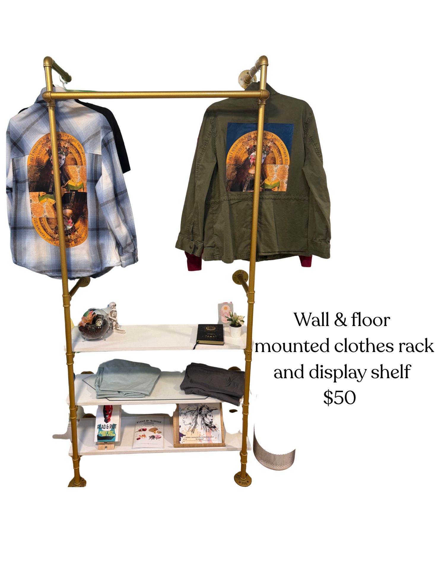 Wall Mounted Rack & Shelf Unit