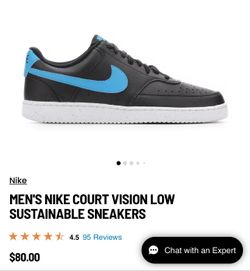 NEW MEN'S NIKE COURT VISION LOW SNEAKERS Size 12