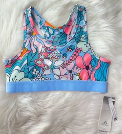 Adidas floral techfit bra girls - Size Large (14)