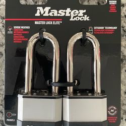 Master Lock Elite Heavy Duty Harden Boron Steel Shackle Laminated Padlock - NEW!