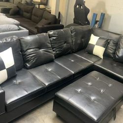 BRAND NEW SECTIONAL SOFA COUCH SET WITH STORAGE OTTOMAN