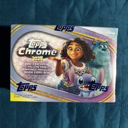 2025 Topps Chrome Disney - Factory Sealed - Value Box