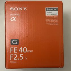 Sony 40mm F2.5 G