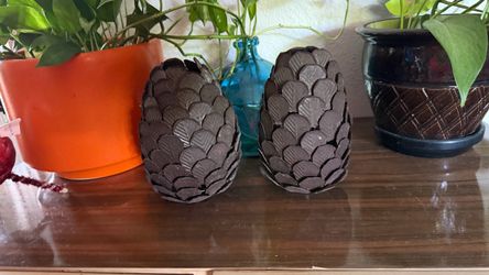 Pinecone Decorative Figurines Set of 2