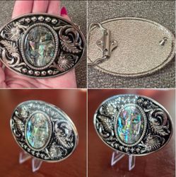 Beautiful abalone belt buckle SHIPPING AVAILABLE