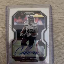 Chris Carson Prizm Autograph