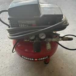Porter Cable 135 PSI Air Compressor and Tools