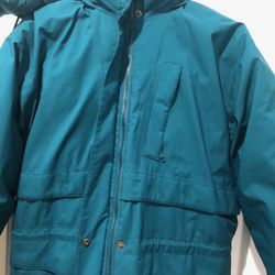 Vintage Eddie Bauer - Hunter Green Goose Down Hooded Parka Jacket - Ridge Line Gore-Tex