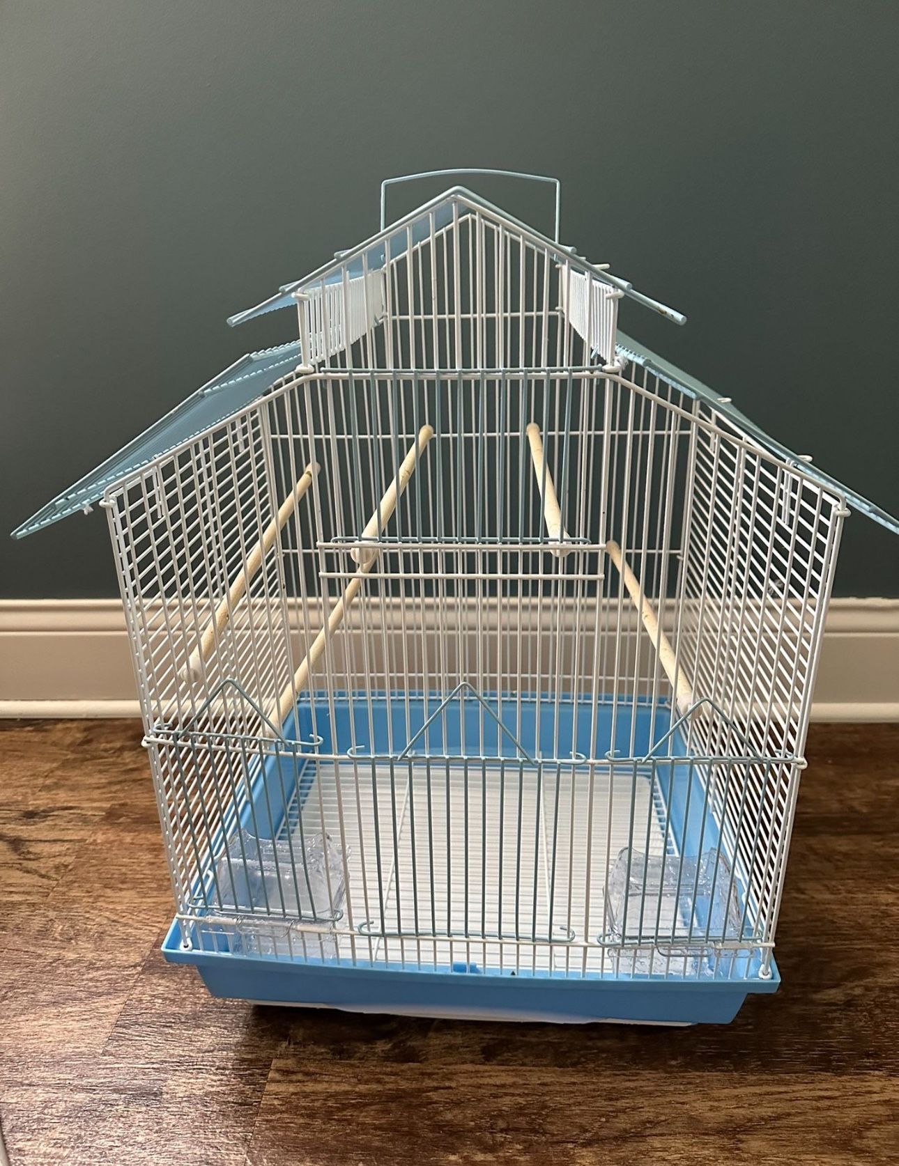 Blue and White Bird/parakeet Cage