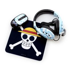 One Piece Headsets, Wireless Mouse And mouse pad Tech Bundle