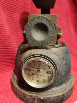 Antique Cast Iron Time Clock