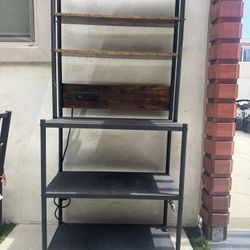 Shelves With Power Strip, USB Ports 