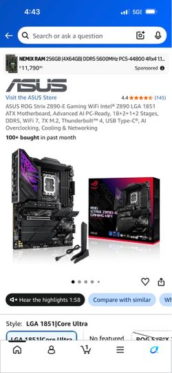 Asus z690  E WiFi intel motherboard