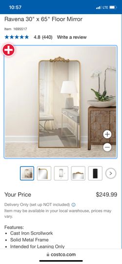  Floor Mirror Ravena 30" x 65" Huge Charming😍