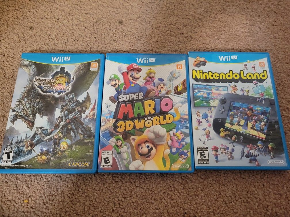 Wii U Bundle - SM3D World, MH3U, Nintendo Land)