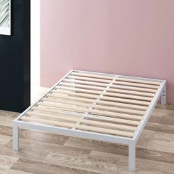 New! 14" Queen Size Metal Platform Bed Frame No Box Spring Needed In The Box Seal 