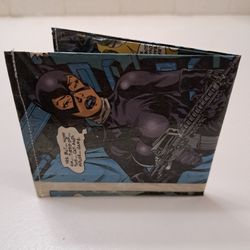 Batgirl /Batman Comic Book Slim Wallet Handmade from Vintage DC comic Book Pages