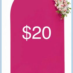 Hot Pink Arch Backdrop Cover 7.2FT Birthday Party Arch Covers Stretchy Balloon Wedding Hot Pink Arch Cover Spandex Banquet Graduation Bridal Baby Show