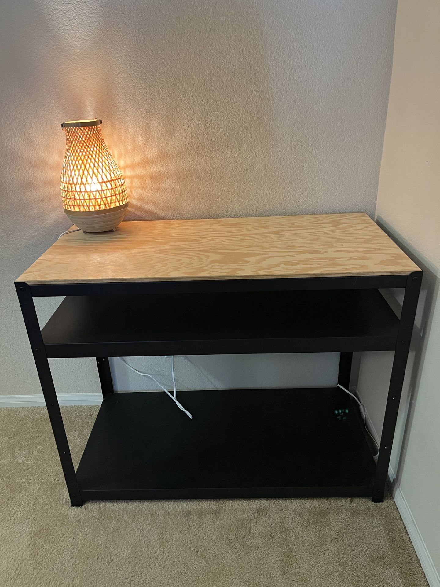 IKEA BROR Work Bench – Black/Pine Plywood, 43 1/4” x 21 5/8”
