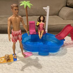 Barbie Pool and Barbie Dolls