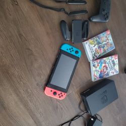 Nintendo Switch /w Controller And 2 Games