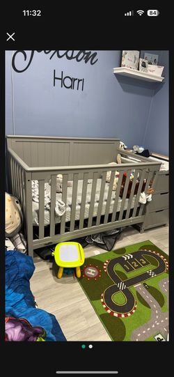Baby Crib With Changing Station