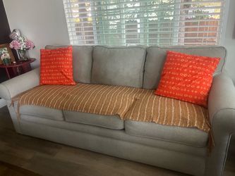 Cream Fabric Upholstered Sofa