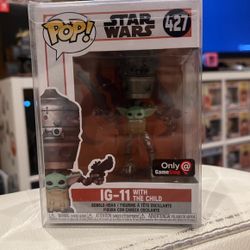 Funko Pop IG-11 with Grogu 427 GameStop exclusive