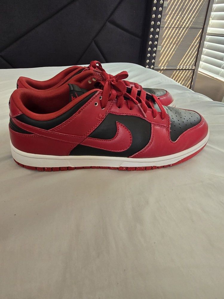 red-ish black panda Nike dunks