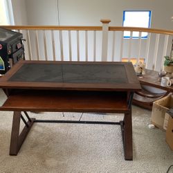 Wood/glass Top Desk 