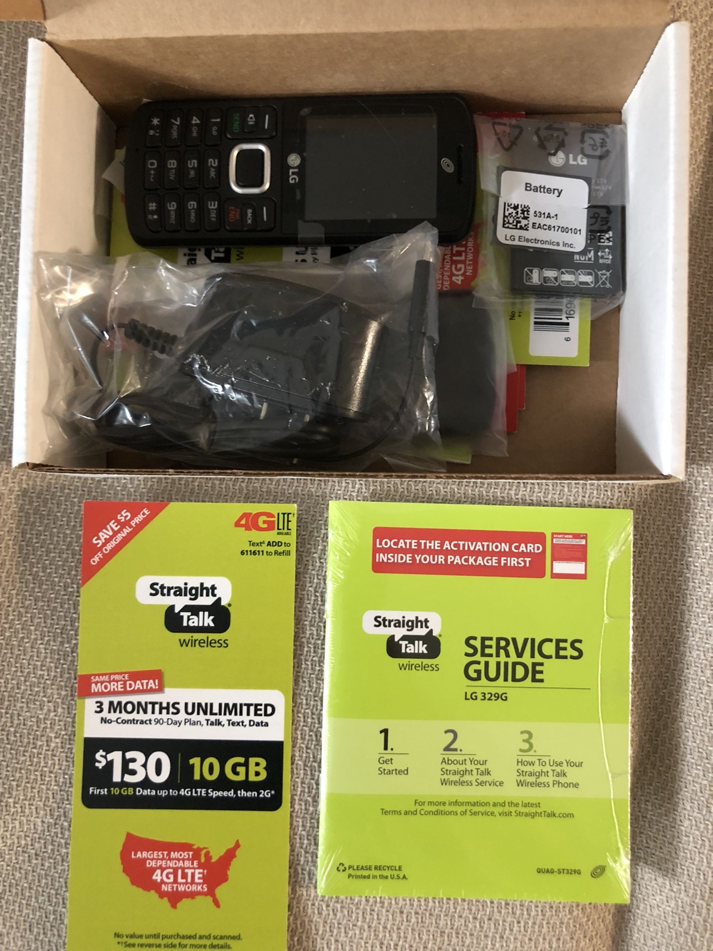 Straight Talk 10GB 3 month plan with LG Phone