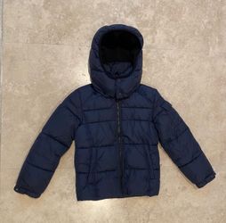 S13 Big Kids' Navy Matte Hooded Puffer Jacket (Size 14)  LIKE NEW