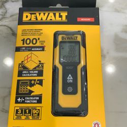 Dewalt 100 Foot Laser Distance Measurer DWHT77100.      Brand New Item 