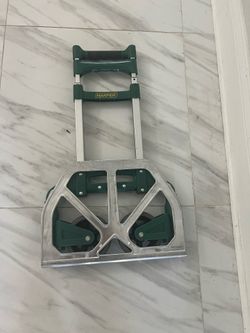 Harper Trucks Folding Hand Truck, 175 Lb. Capacity, Silver/Green