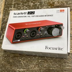  Focusrite Scarlett 2i2 3rd Gen Audio Interface $90