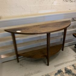Half Moon Mango Wood Console Table