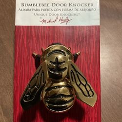 M. Healy Signed Solid Brass Bumblebee Door Knocker