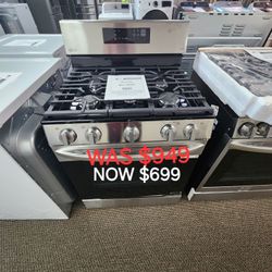 30 In. 5.8 Cu. Ft Smart Single Oven Gas Range With Easy Clean, Wifi Enabled 