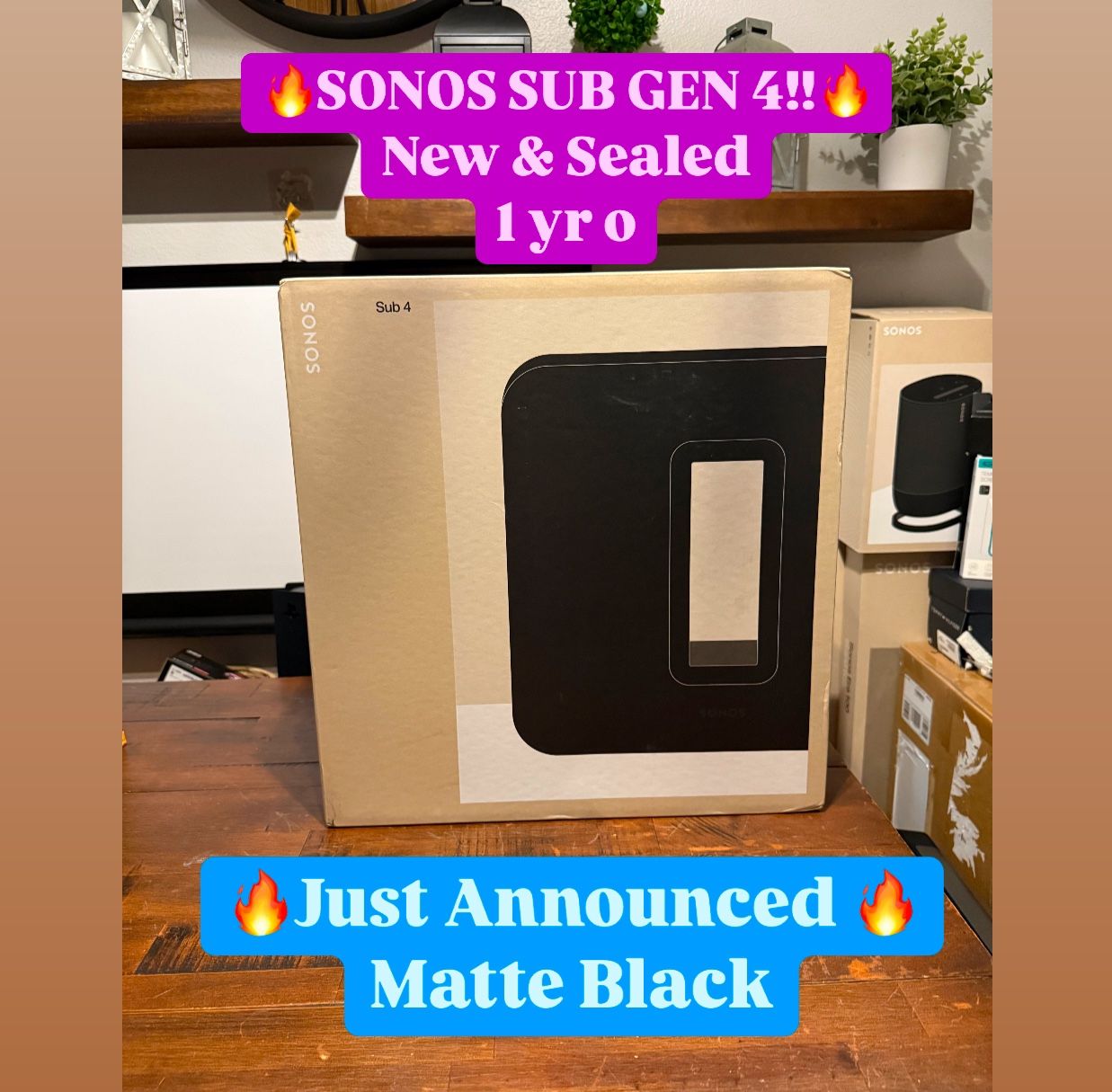 π₯ SONOS SUB GEN 4 π₯ New & Sealed $650 FIRM π₯