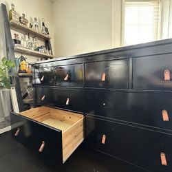 Black 8 Drawer Dresser