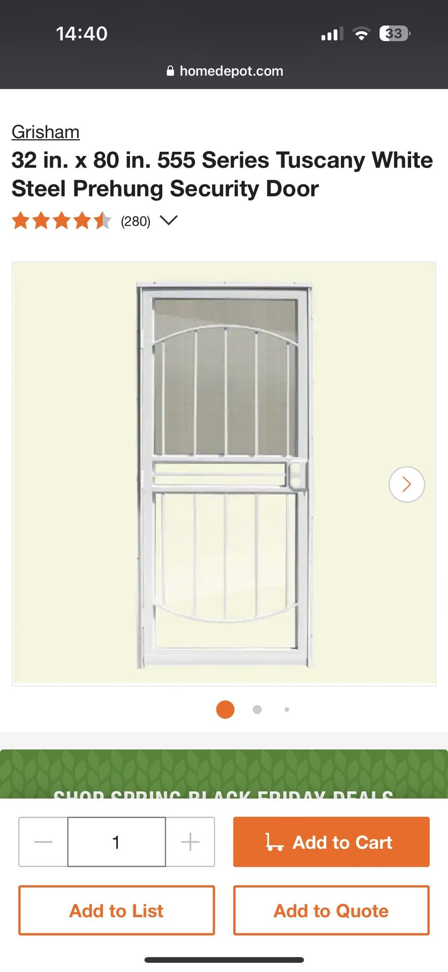 Security Screen Door