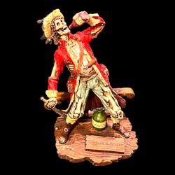 Sale Today Only. 120$. Rare Summit Collection Myth & Legends Captain Morgan Skeleton Pirate / Treasure Chest Statue 10" 